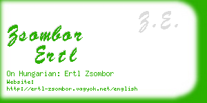 zsombor ertl business card